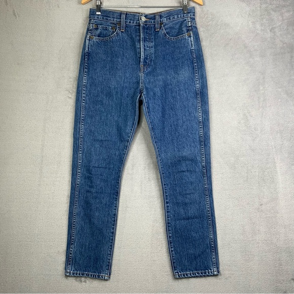 Re/Done Self Corps Straight Blue Jeans with Classic Style. Women’s Size 27.